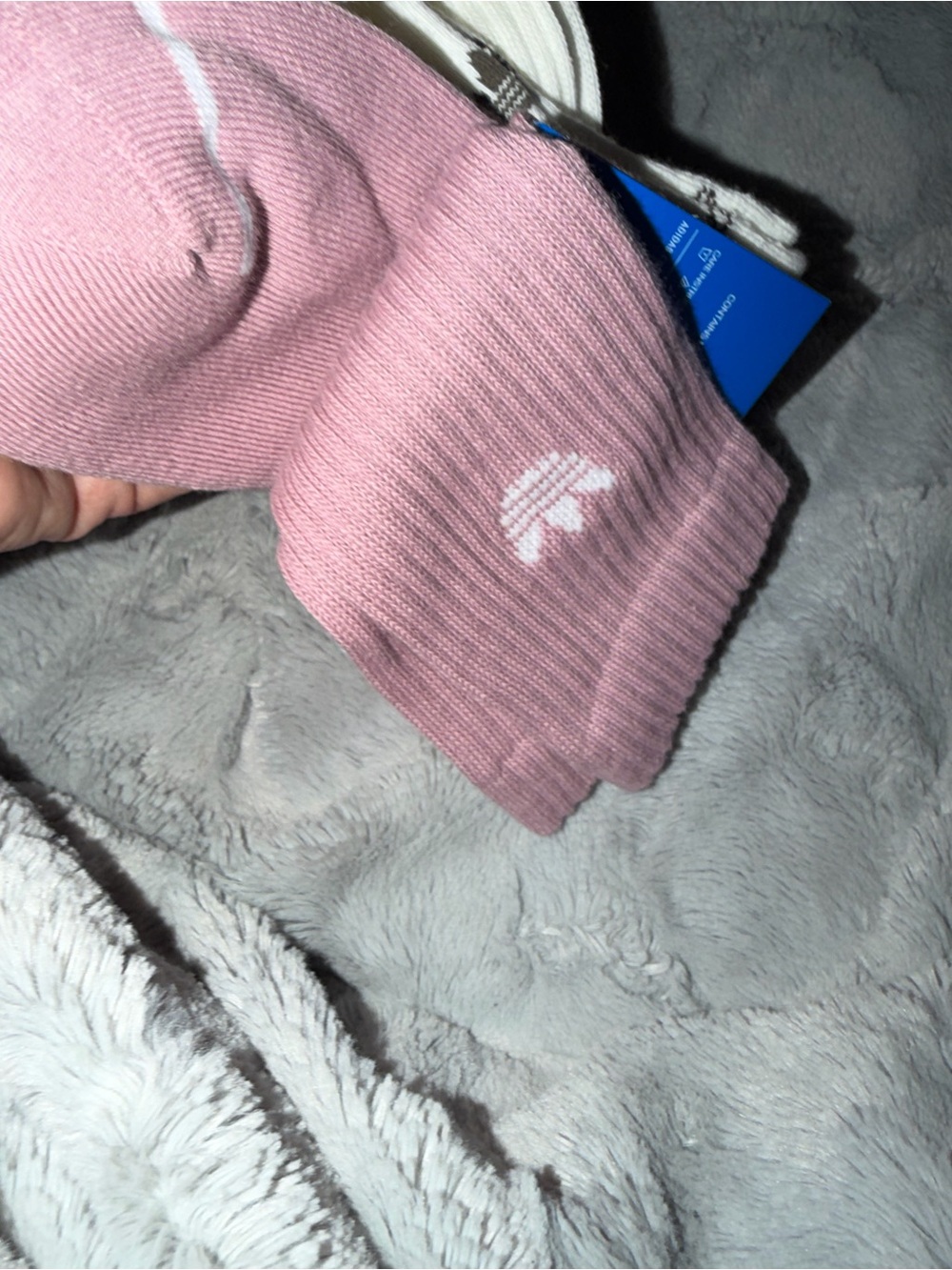 Adidas women 3-Pack Crew Socks - Brown/White/Pink 10-13 NWT - Picture 5 of 6